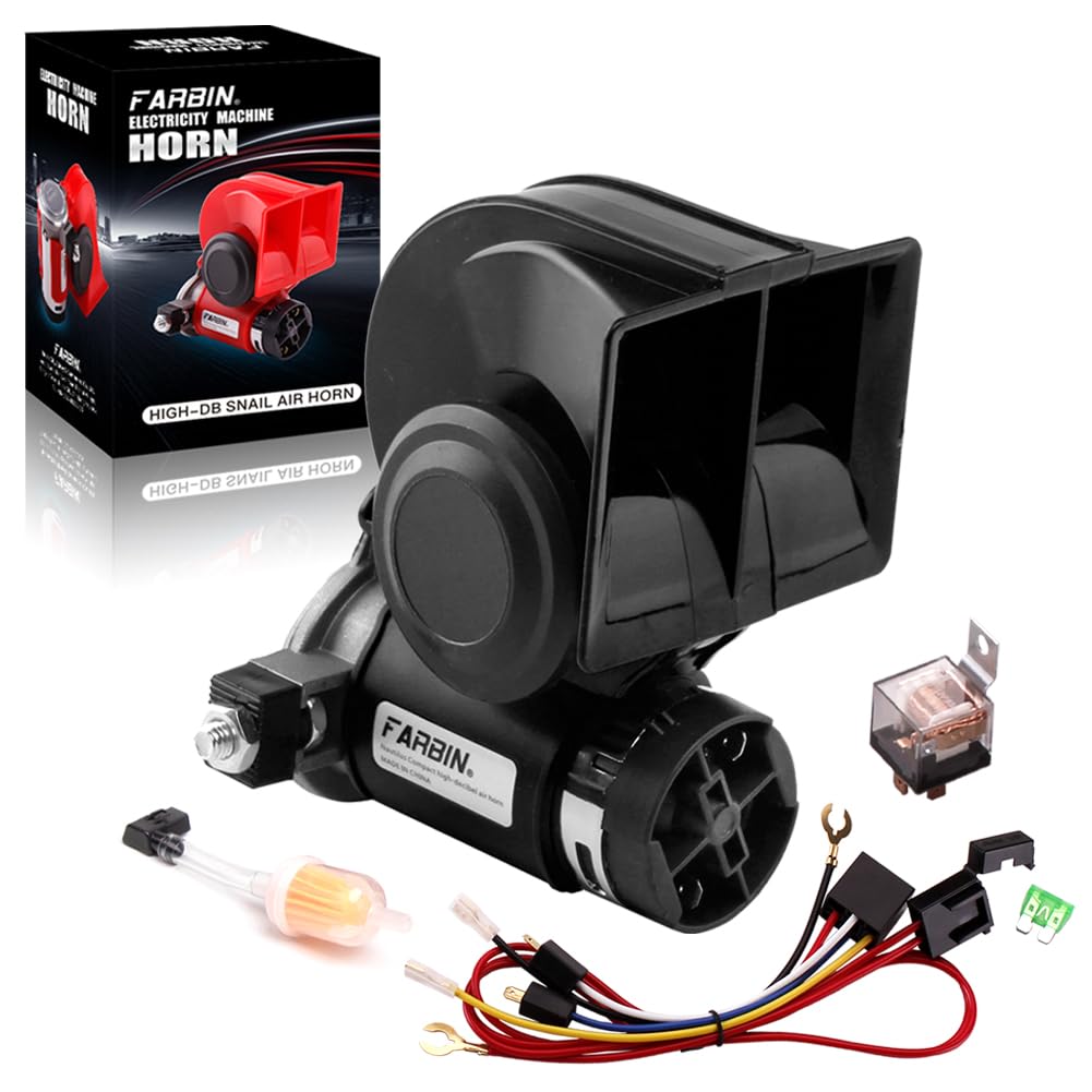  FARBIN 12v Train Horn for Any Vehicles
| 150db FARBIN Snail Air Horn for Trucks
| FARBIN Car Horn with Relay Harness fo